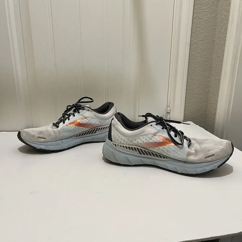 Brooks Adrenaline GTS 21 Women's Running Shoes Size 11 B (Medium) White Blue